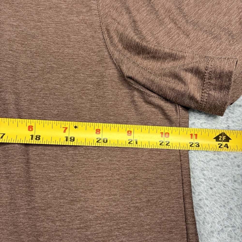 Vuori Performance Polo Shirt Men's XL Fits Large Heather Brown Golf Casual V188 - Picture 4 of 9